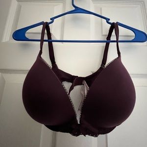Victoria’s Secret, Body by Victoria, push up bra, 32DDD, burgundy